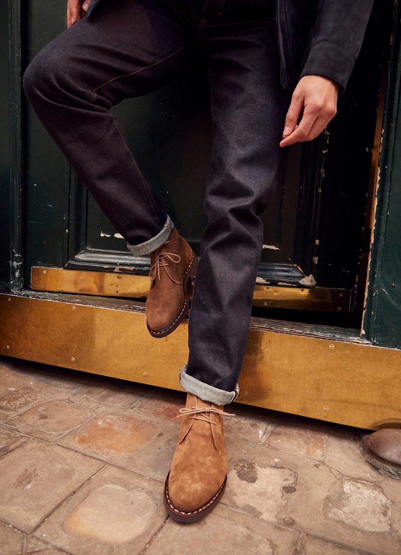 Look denim chukka boots taupe