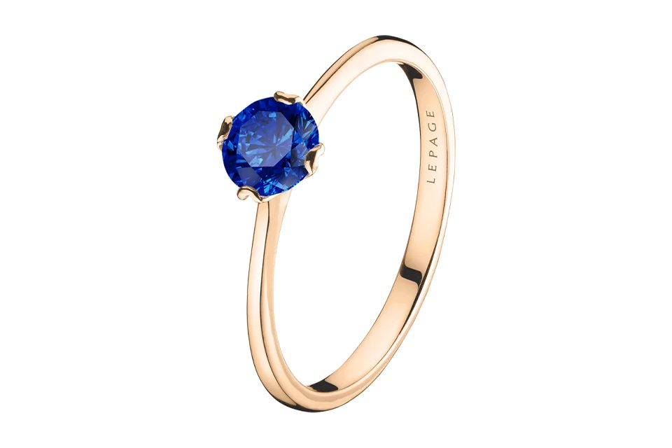 noël lepage solitaire or rose saphir