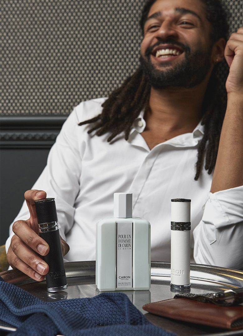test caron pour un homme le matin parfum
