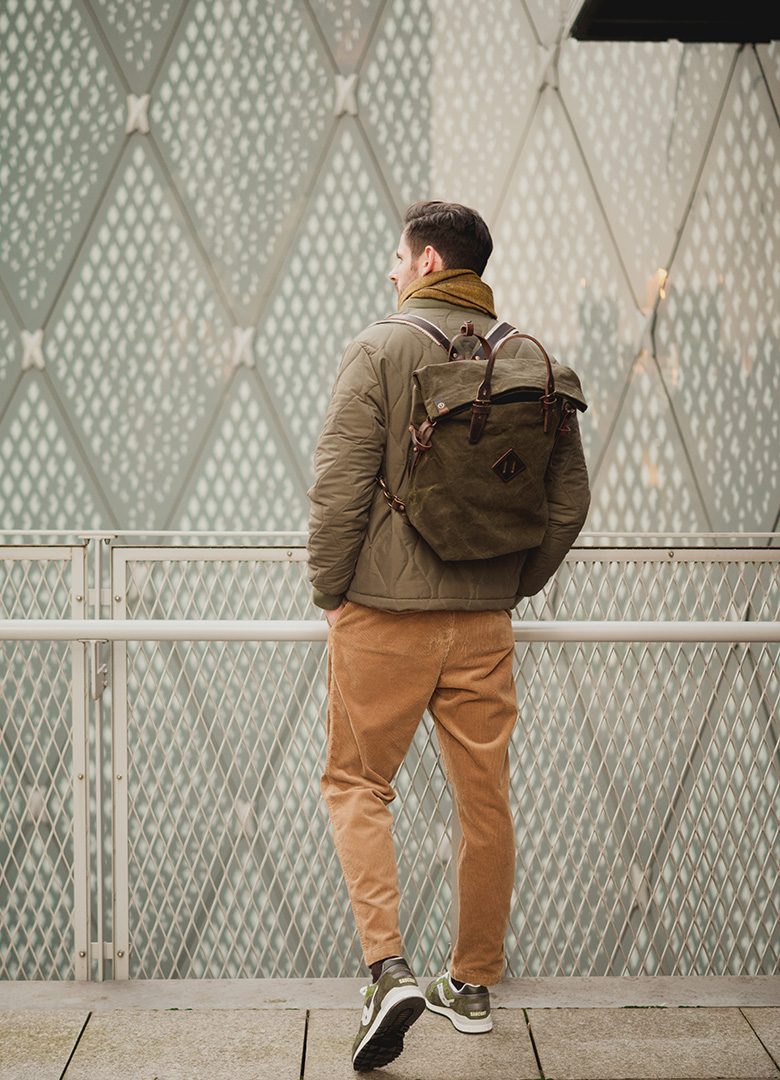 look homme military workwear sac bleu de chauffe