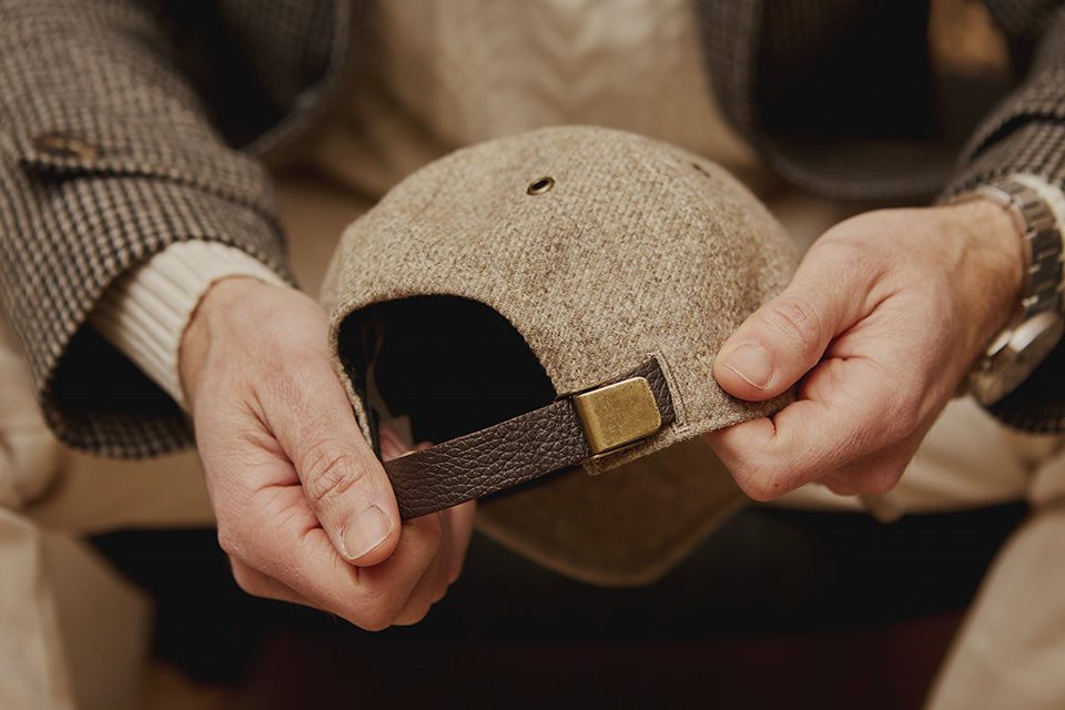 casquette flanelle laine laniere cuir octobre
