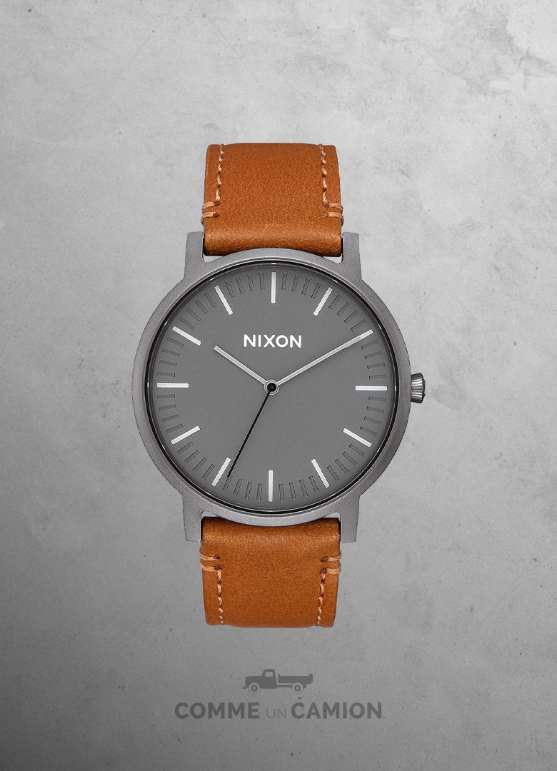 Montre pour homme à moins de 150€ Nixon porter cuir