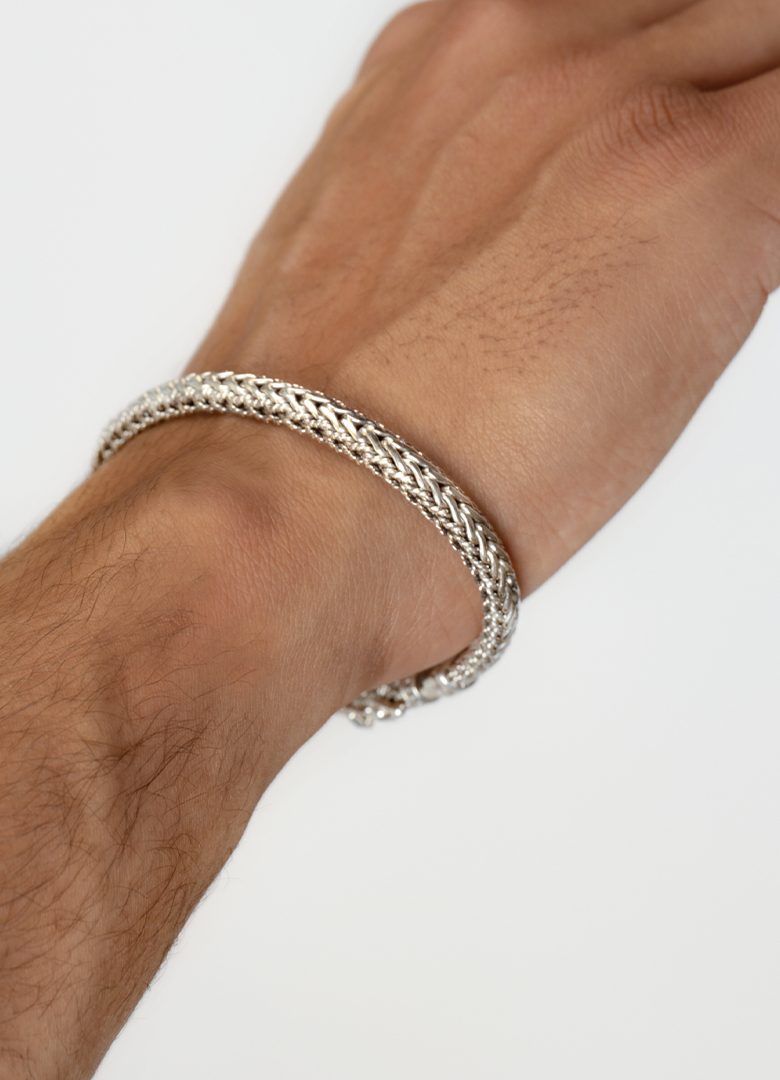 Bijoux saint valentin bracelet argent pour homme
