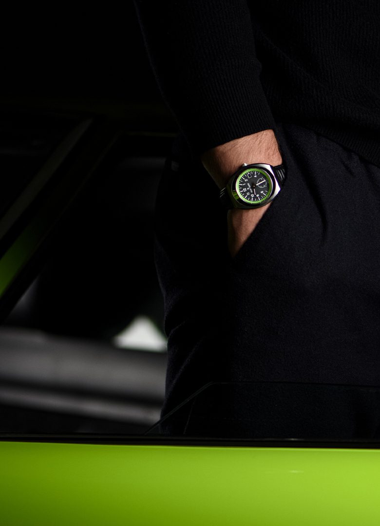 montre atelier jalapert AJ P400 lamborghini miura vert