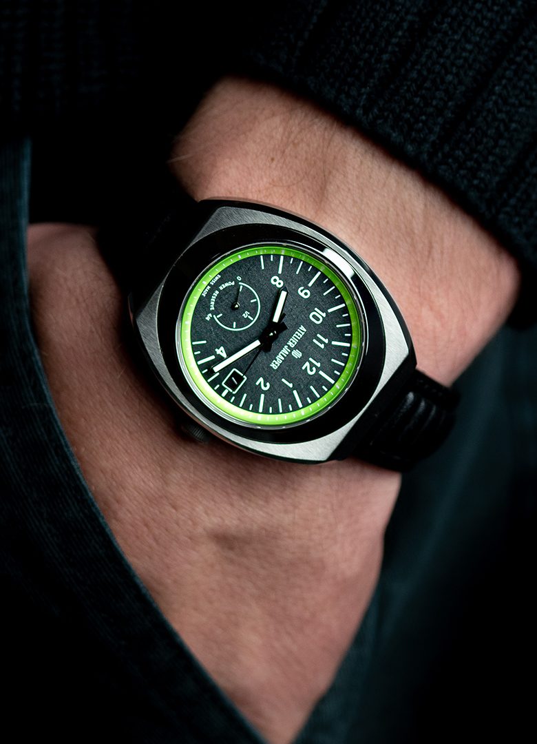 montre atelier jalapert AJ P400 lamborghini miura vert