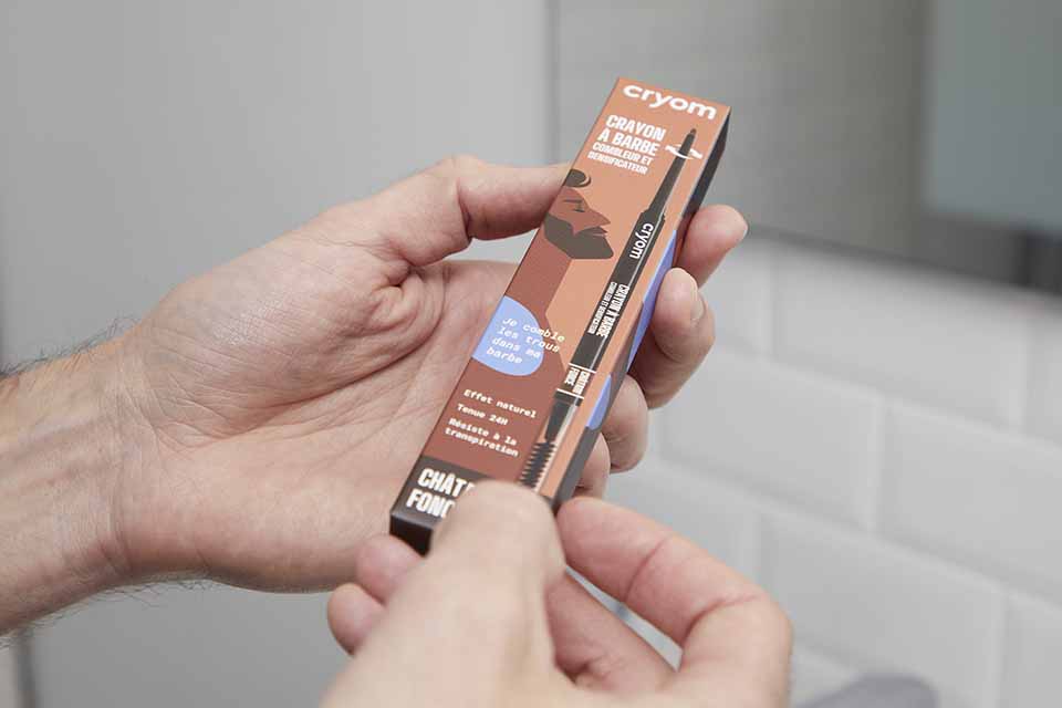 crayon correcteur barbe cryom test avis packaging