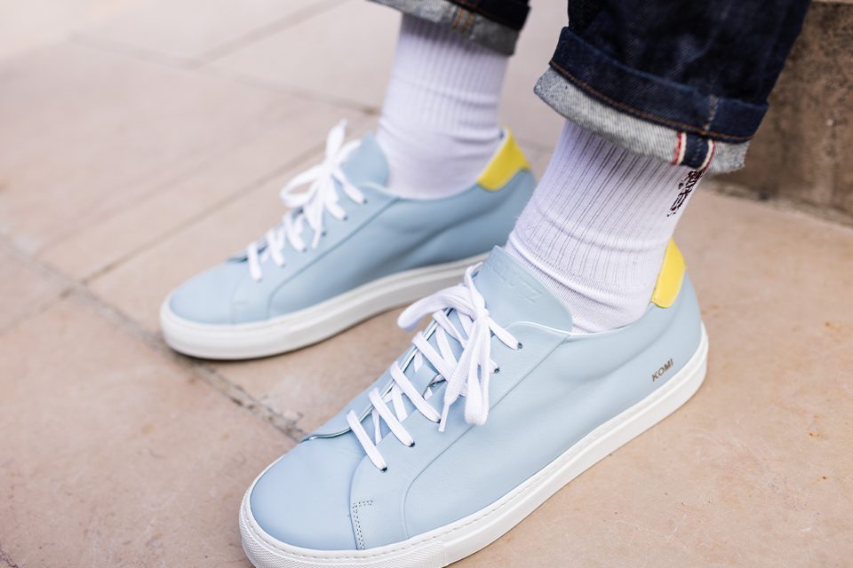 sneakers bleu ciel