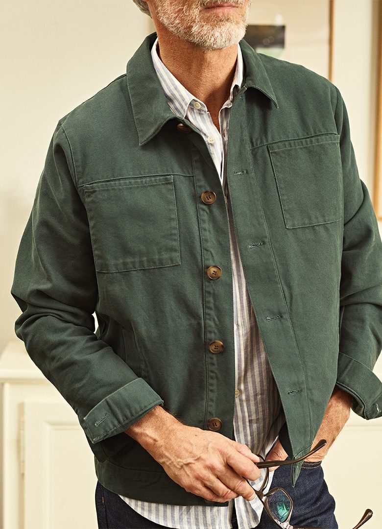 blouson veste de travail vert