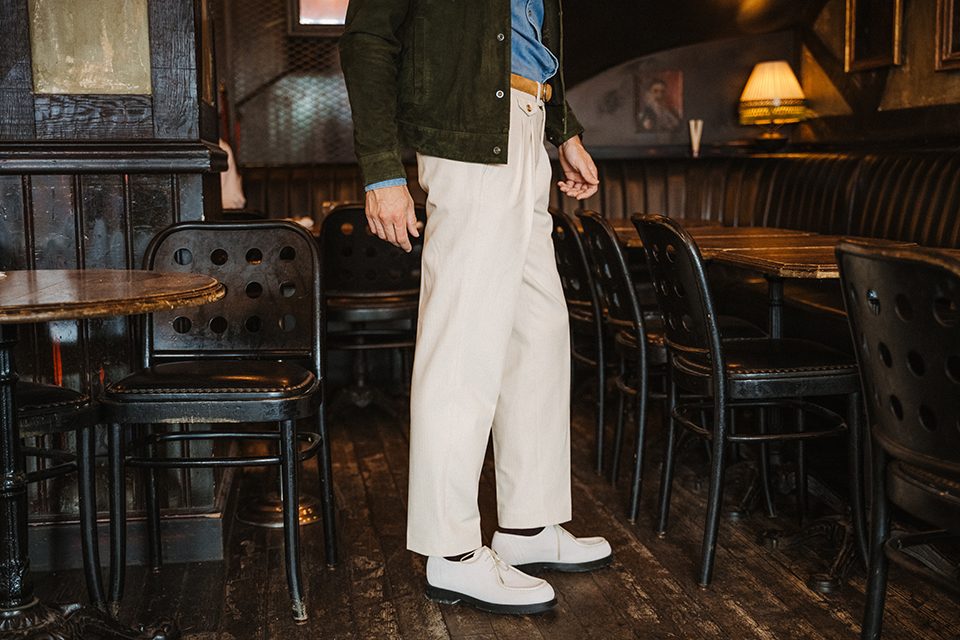 pantalon double plis hast homme coupe look max atlas paris