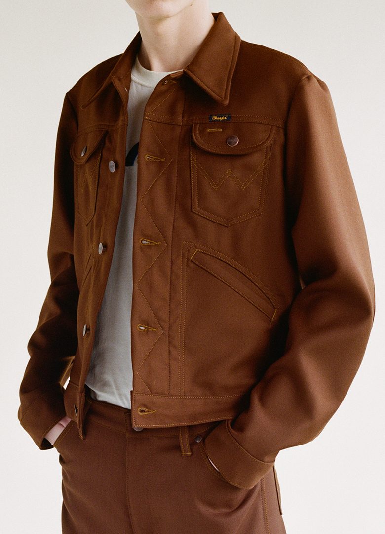 blouson wrangler sandro marron