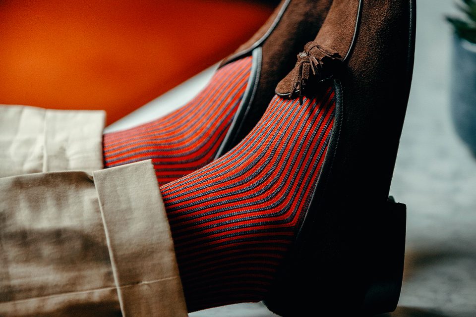 chaussettes rouges pour homme