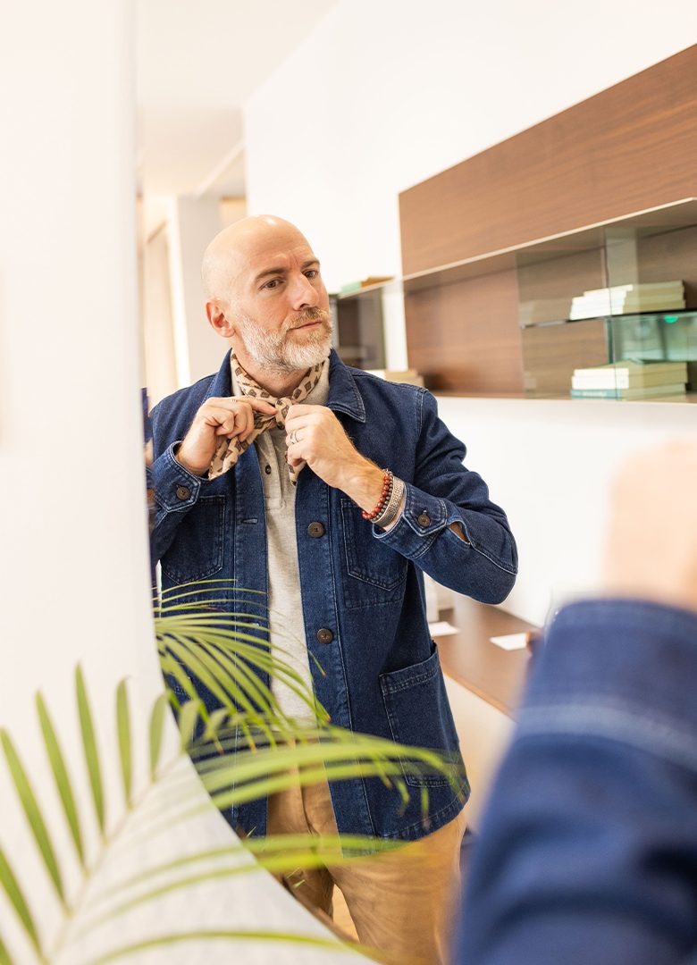 look workwear veste de travail denim