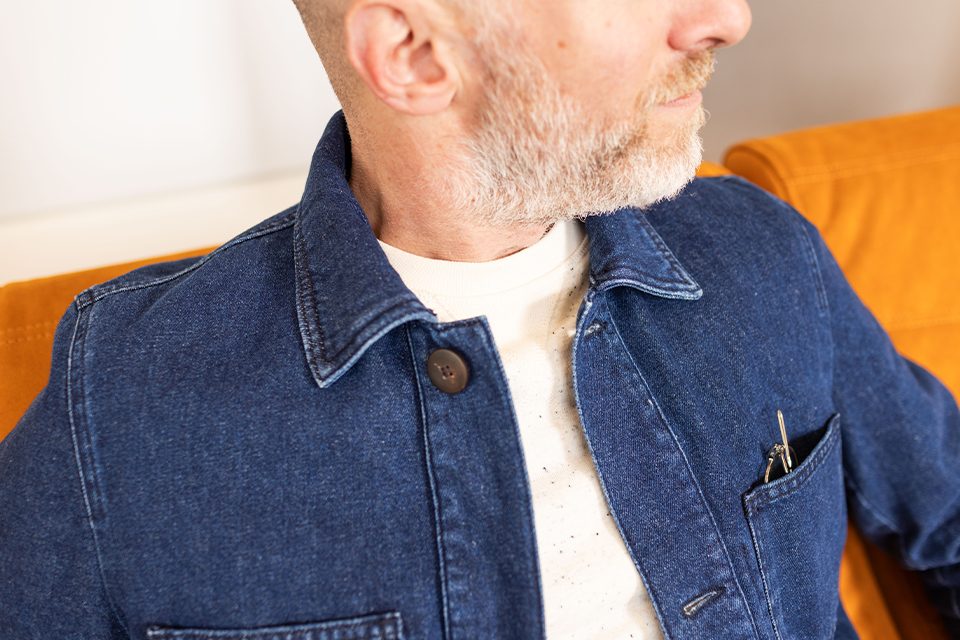 look total denim pour homme