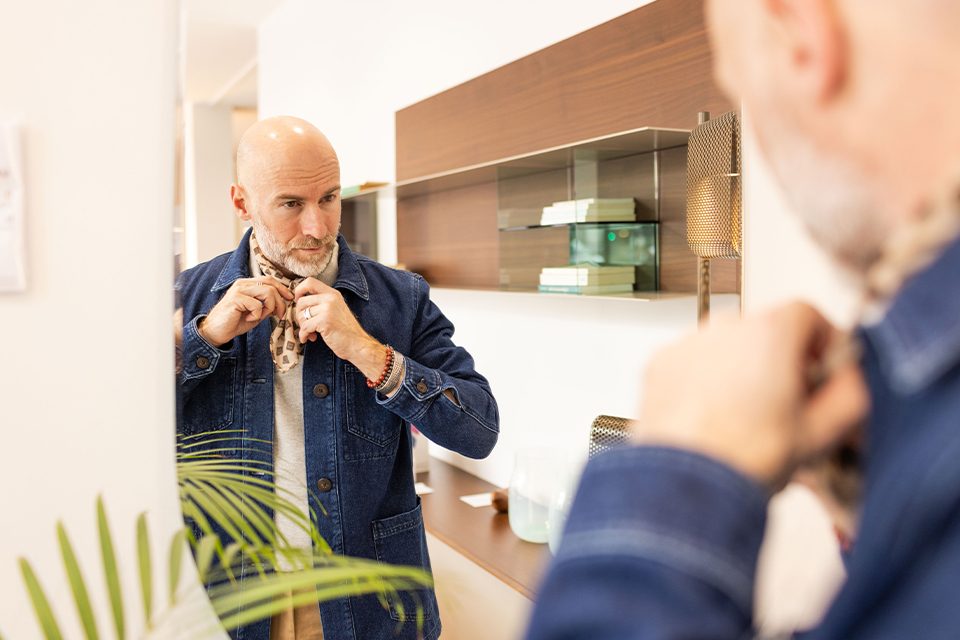 look workwear veste de travail denim