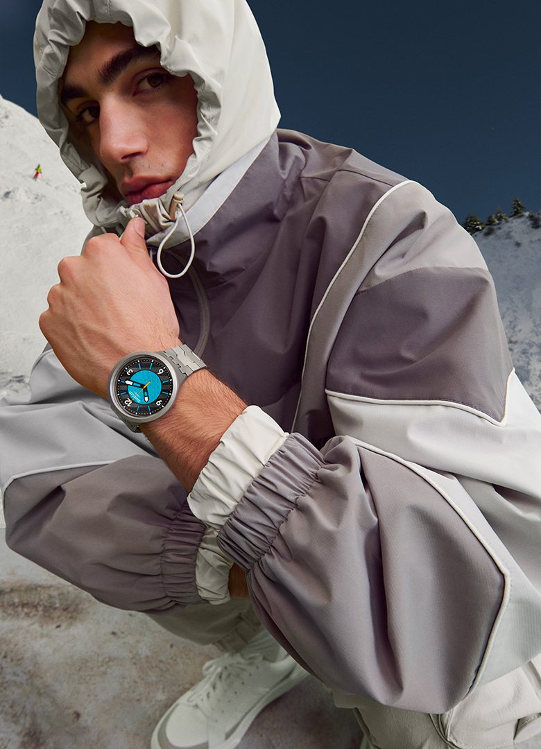 Swatch Powerofnature Frostbloom gorpcore