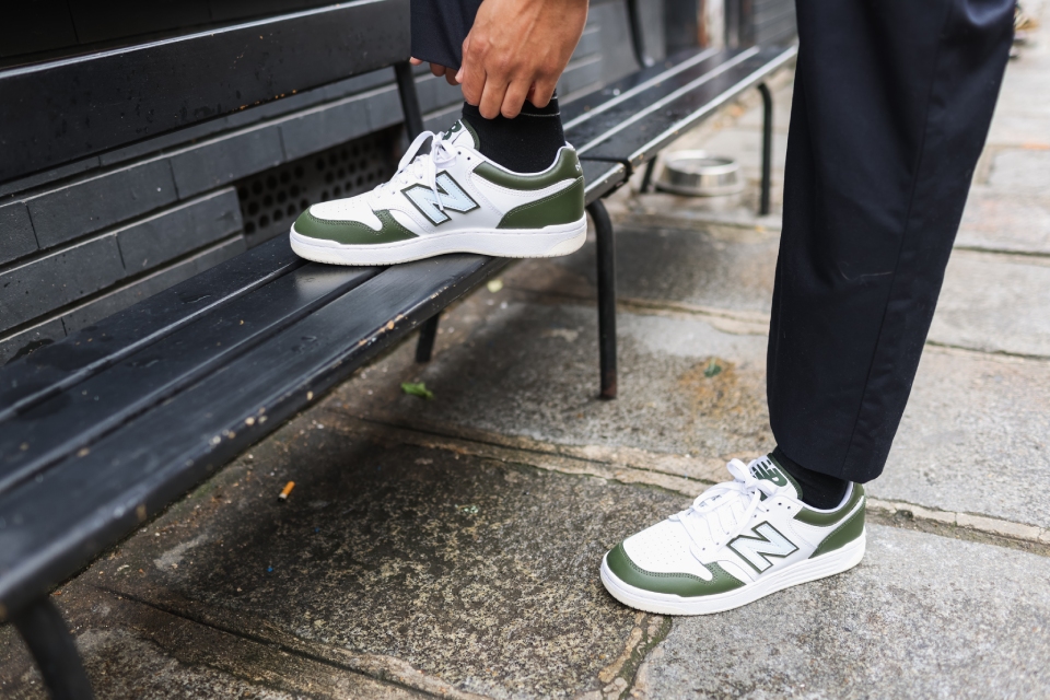 Look Mattéo New Balance 480 vert