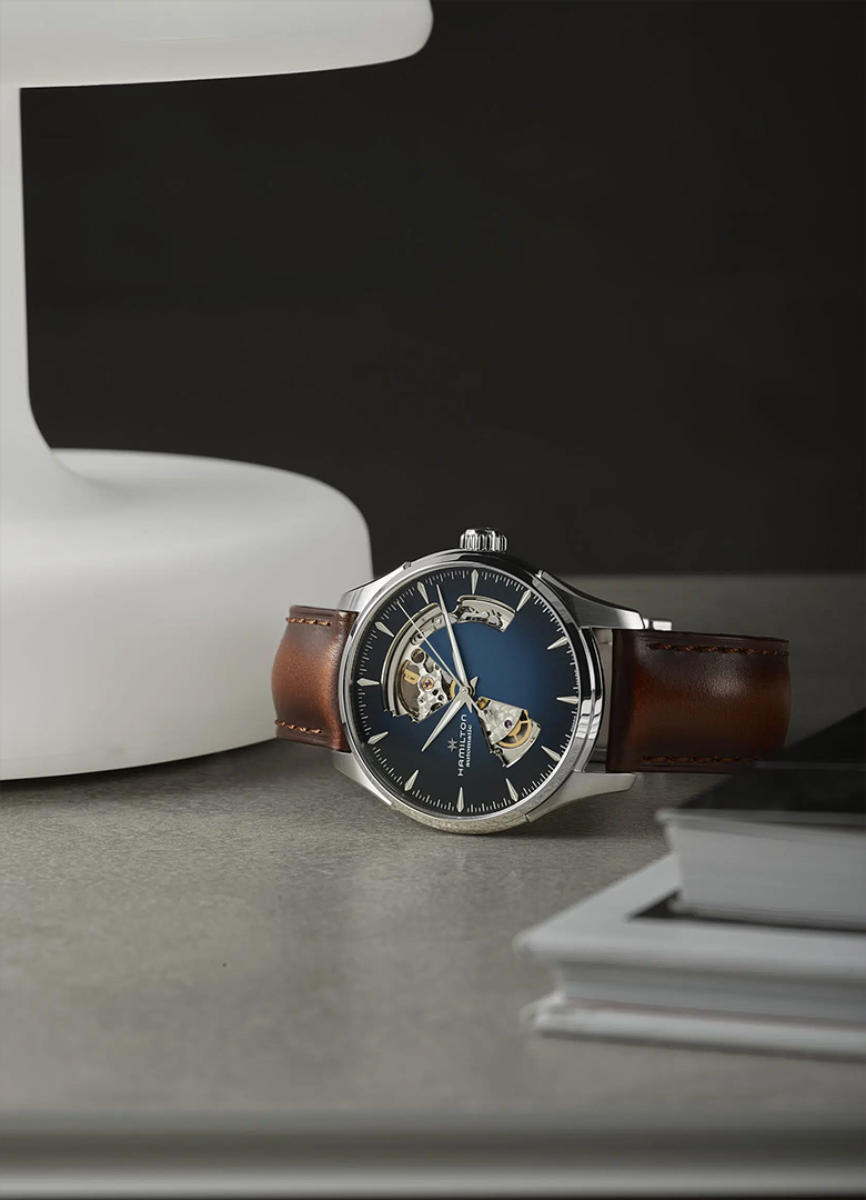 Hamilton Jazzmaster Open Heart Bleu