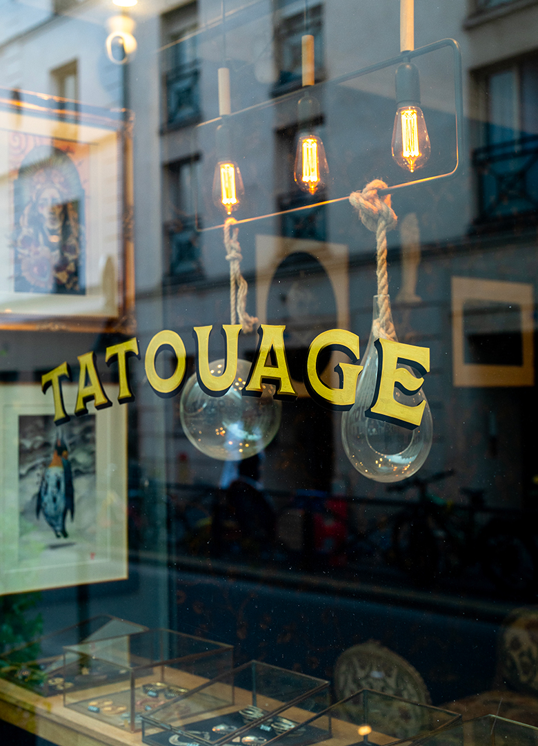 Soin tatouage vitrine