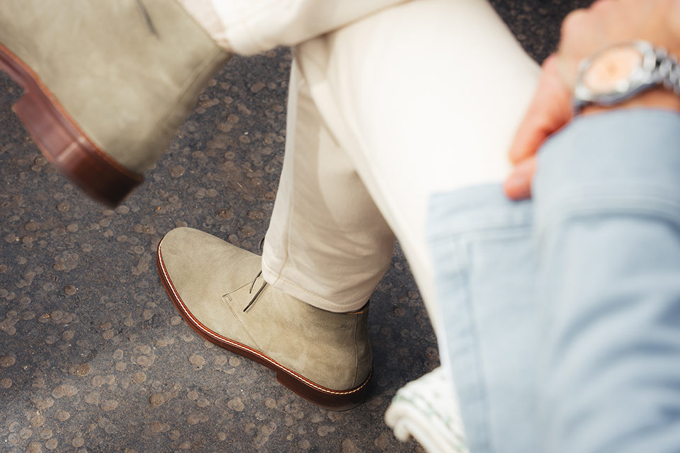 chukka boots pied de biche marius kaki clair