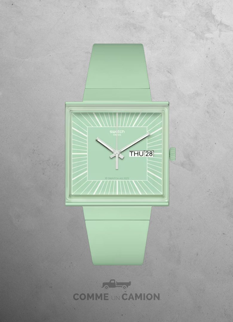 montre swatch what if mint printemps 2024