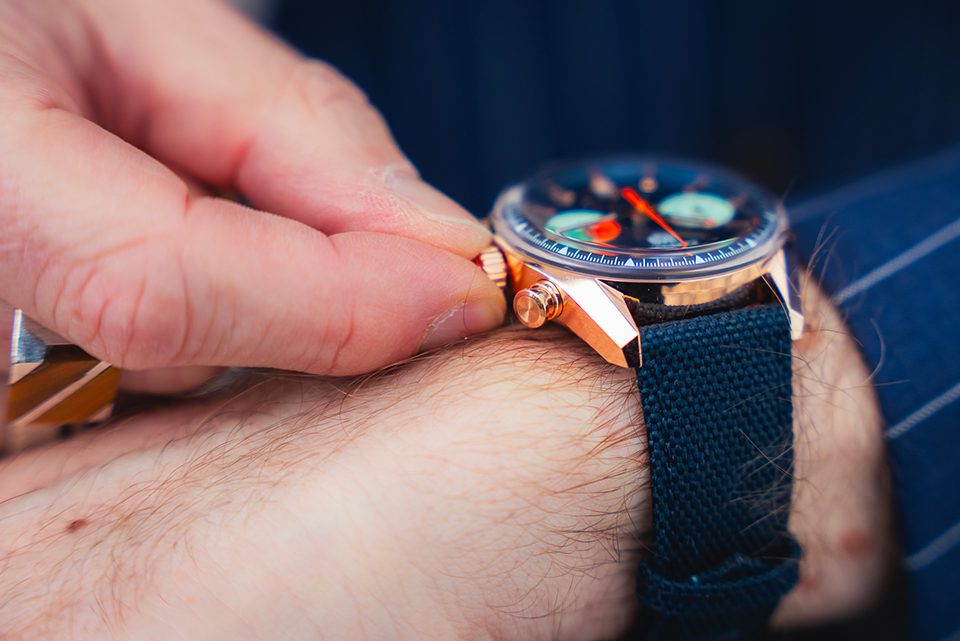 Look Damedesart Tag Heuer Skipper couronne