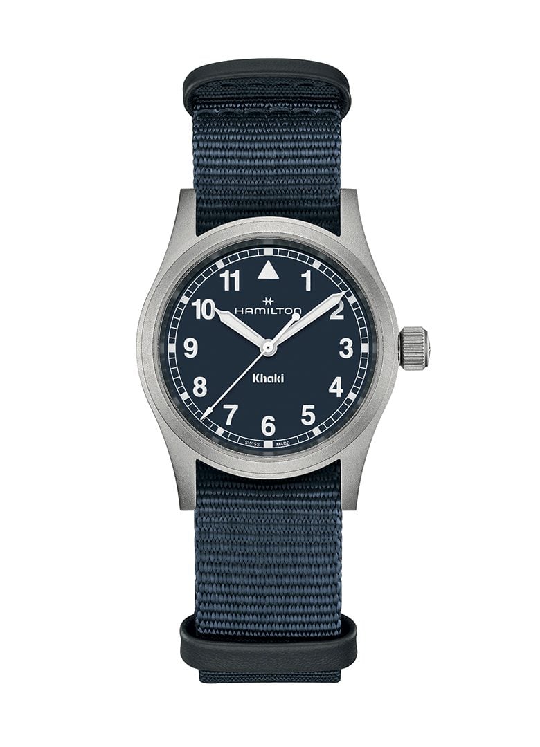 Hamilton Khaki Field Quartz 33 bleu 2024