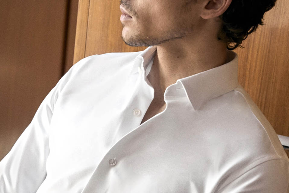 Chemise Blanche Homme Taille 16 - Coton/polyester, Style Regular, Sans étiquette