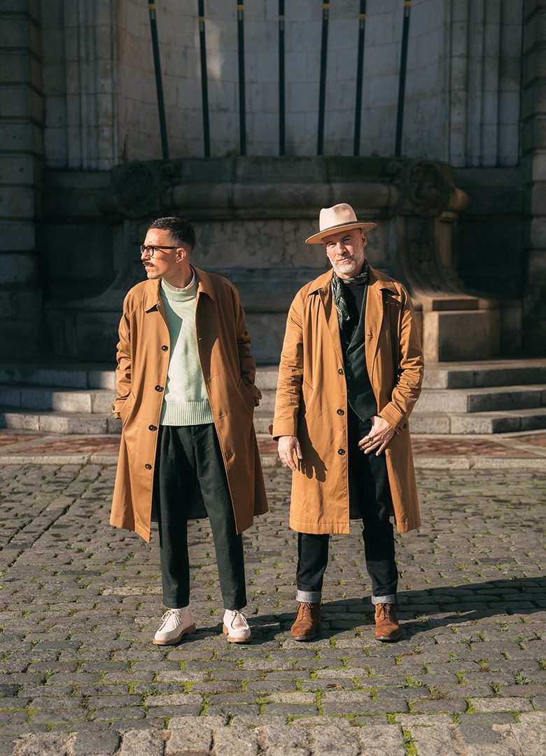 trench homme camel octobre looks