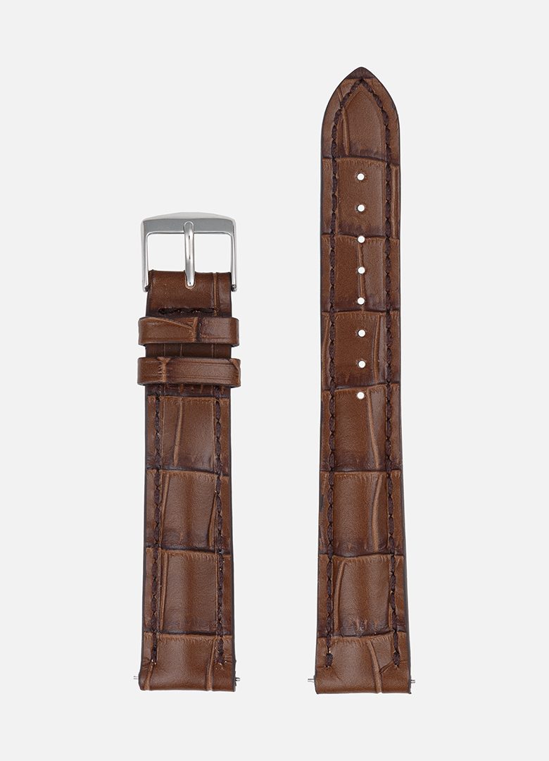 bracelet montre cuir croco