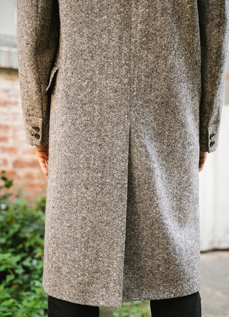 manteau croise donegal hast fente dos