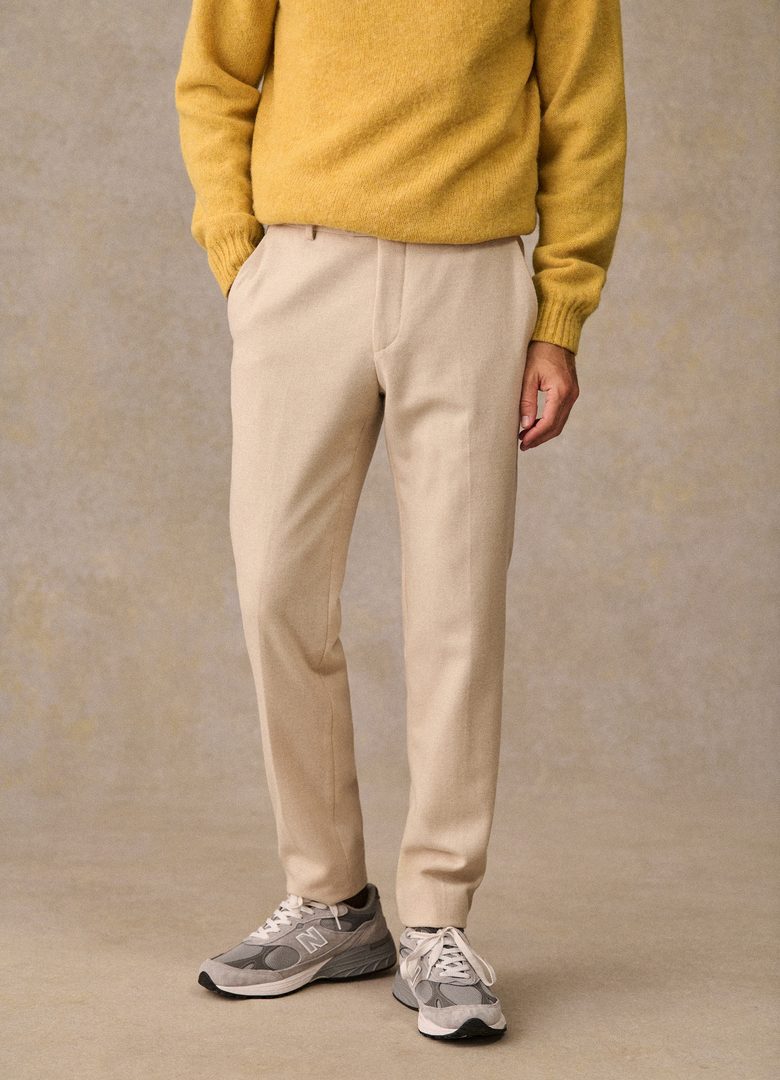 Octobre Pantalon Flanelle Beige