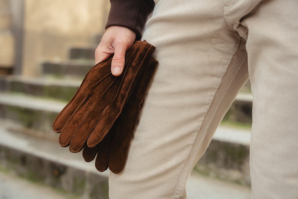 tenue homme gants panatalon velours bexley