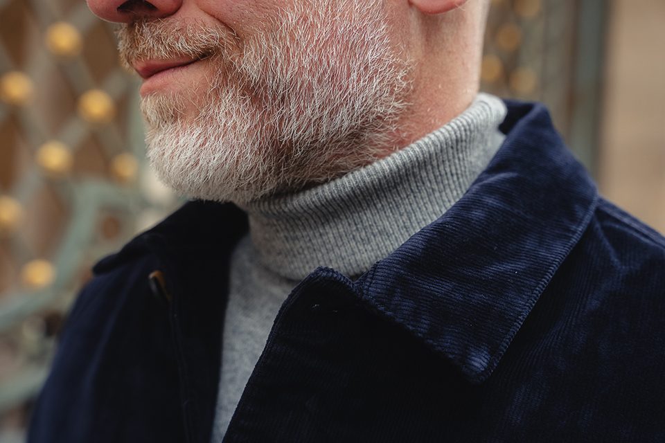 tenue homme veste travail col roule laine bexley