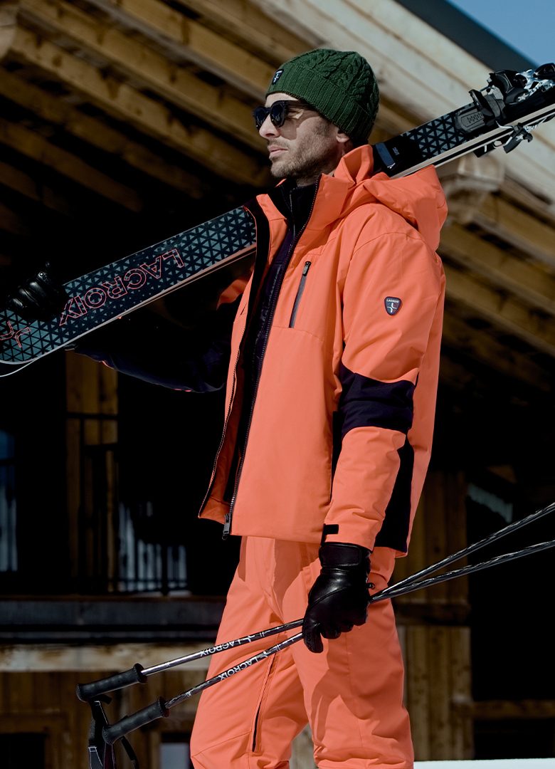 vêtement technique ski lacroix orange