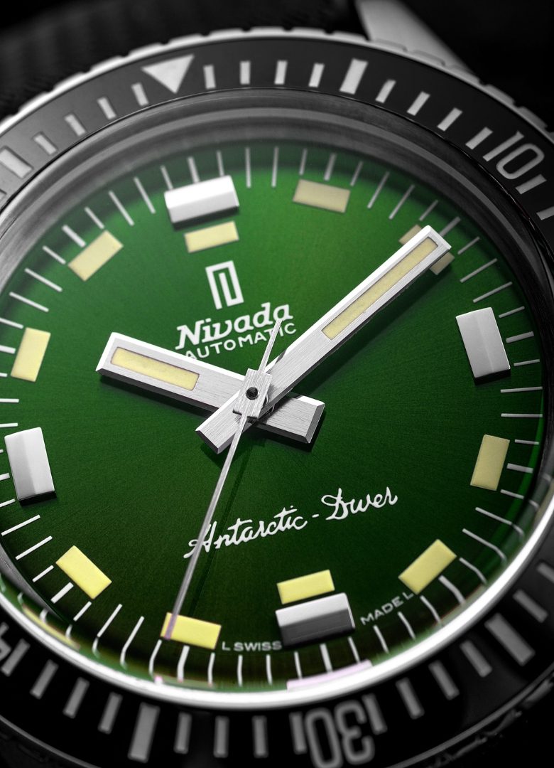 Nivada Grenchen_Antarctic Diver_Vert_Cadran_Détails