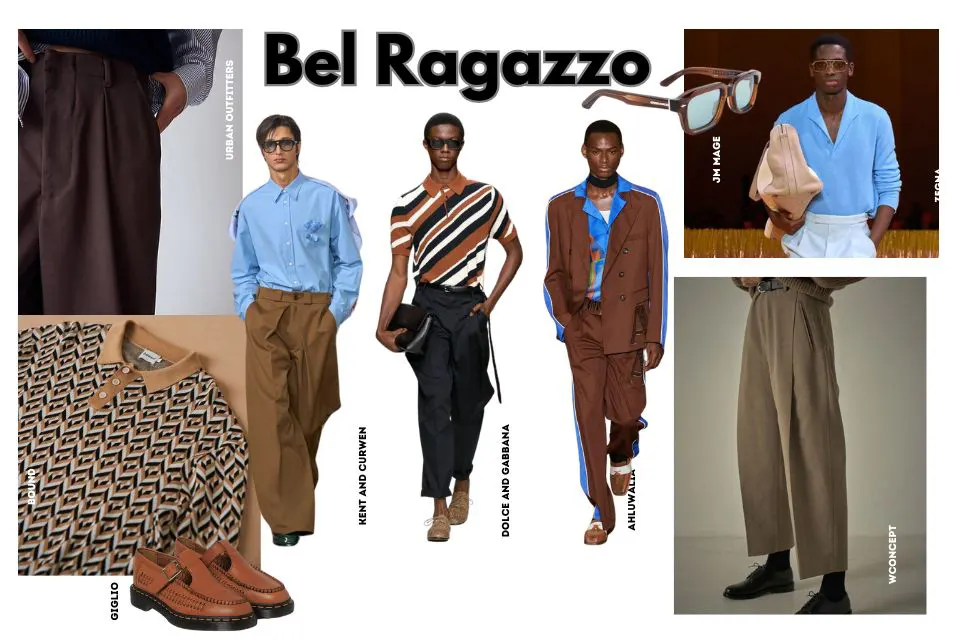 tendance mode masculine printemps ete 2025 bel ragazzo moodboard