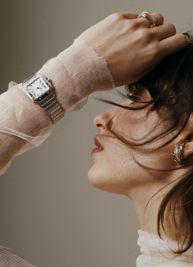 Cartier Santos Petit acier femme