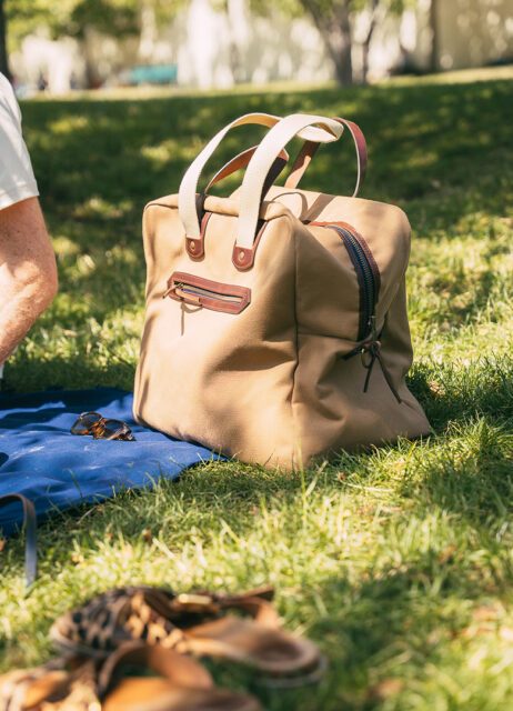 Pique-nique sac bleu de chauffe voyage 2025