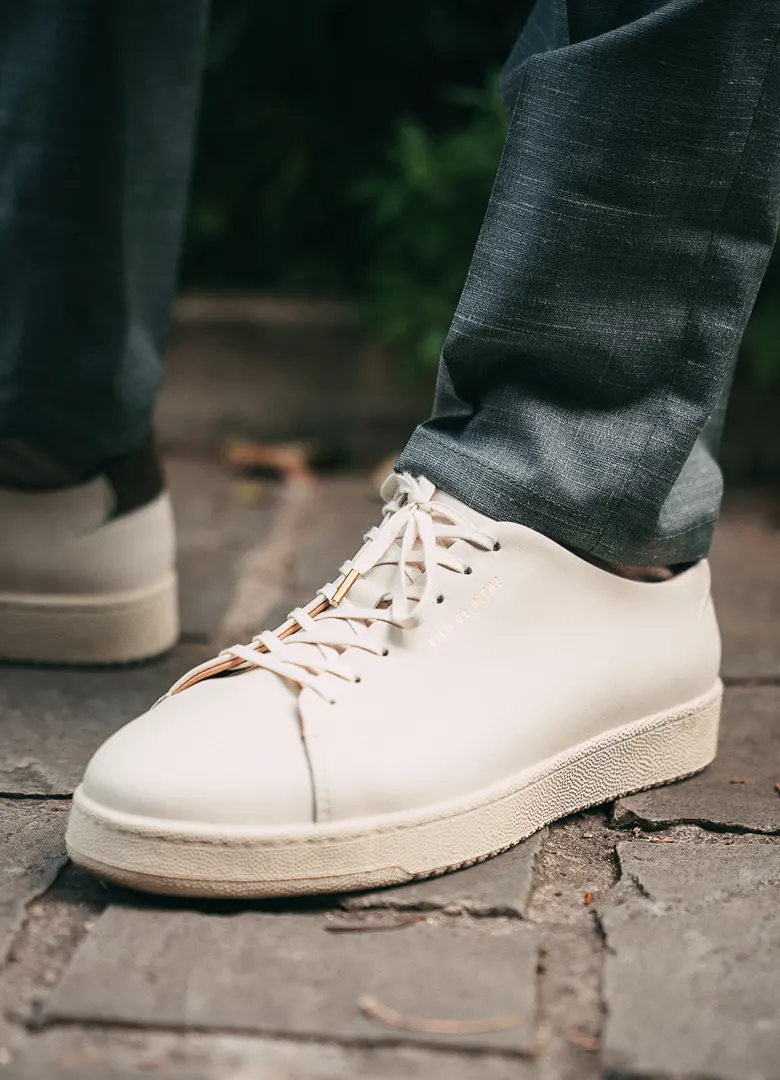 sneakers mariage cuir blanche creme invite temoin