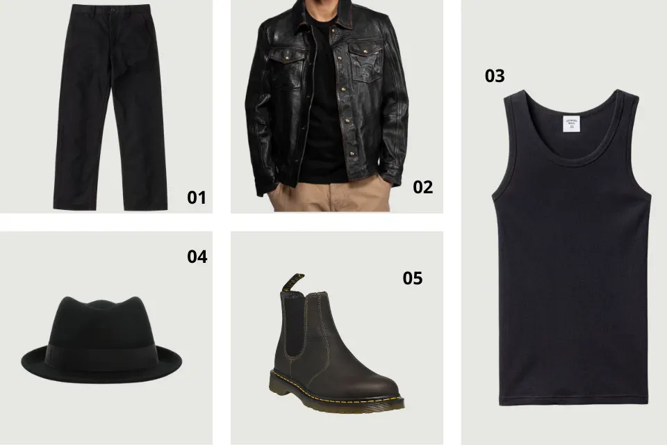 look homme concert de rock