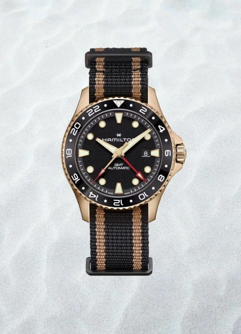 montre plongee hamilton scuba GMT