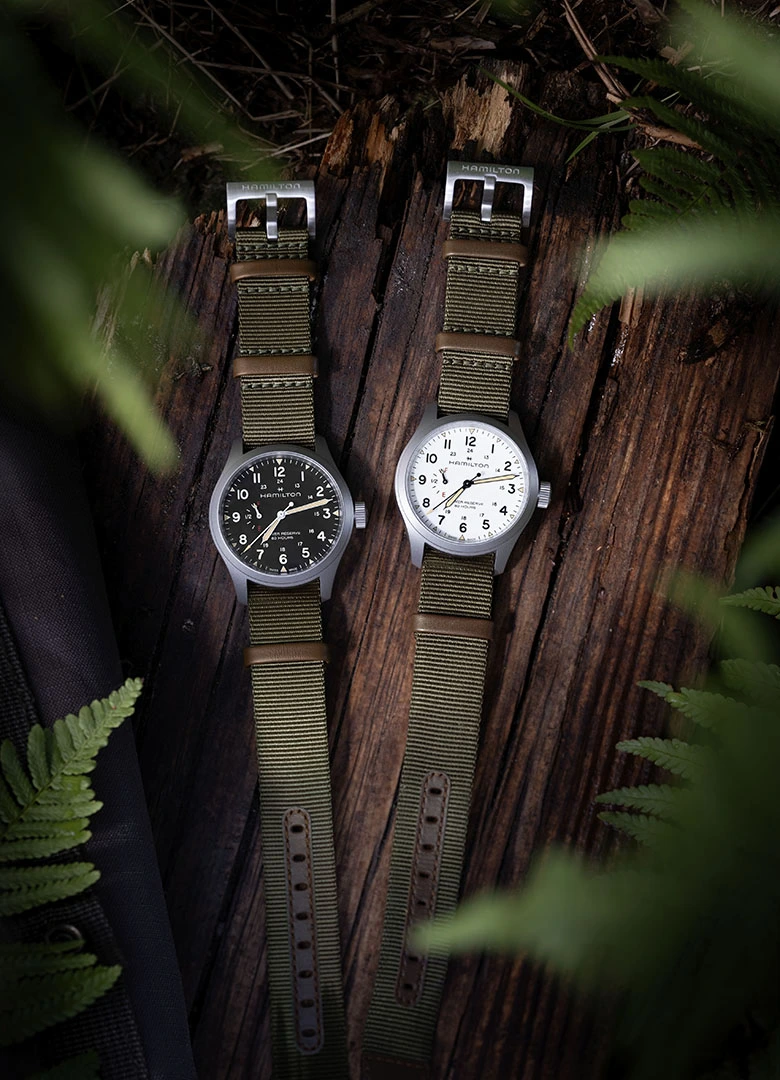 Hamilton Khaki Field Power Reserve Noir Blanc