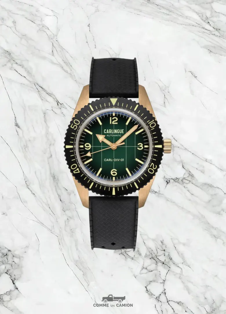 montres automatiques hommes 500€ et 1000€ Carlingue Diver CT-001-A