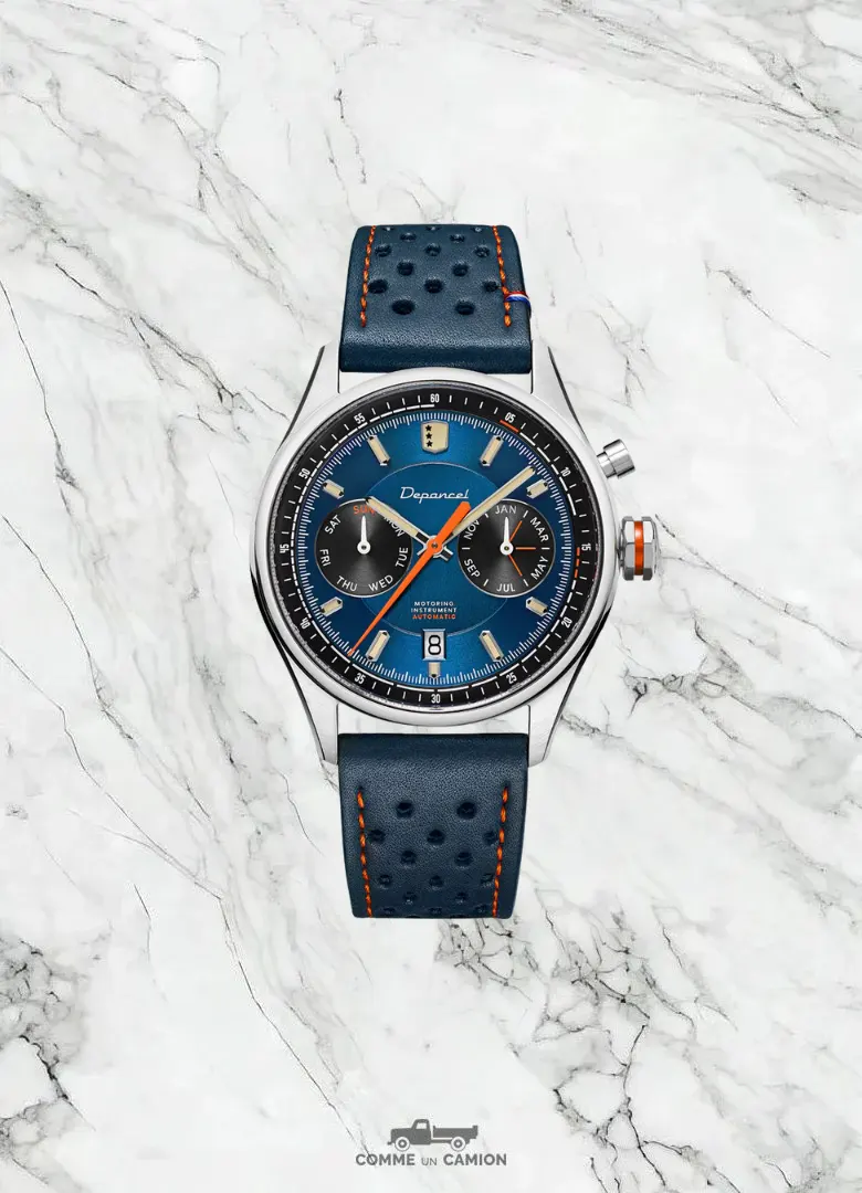 montres automatiques hommes 500€ et 1000€ Depancel Autosport Blue