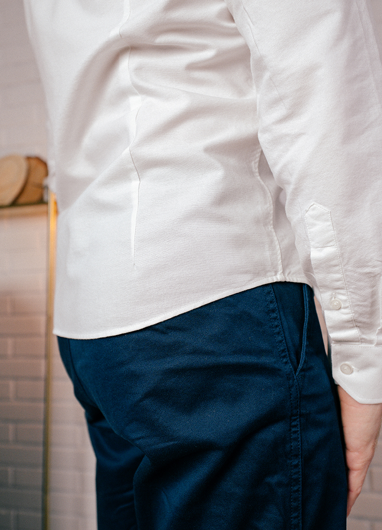 chemise blanche decontractee bas