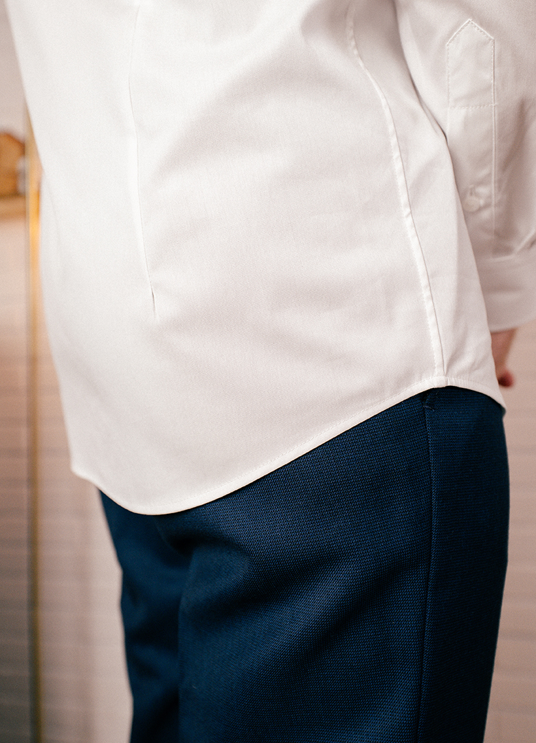 chemise blanche formelle bas