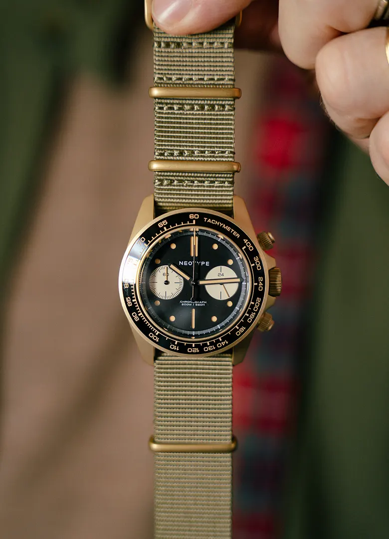 montre automatique chronographe neotype LM02 panda reverse panda design