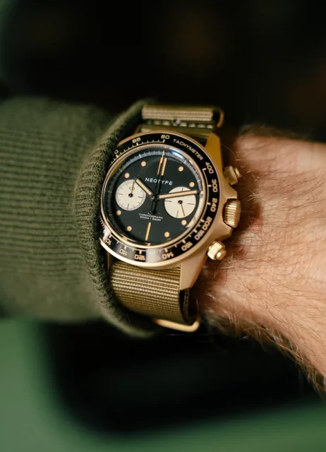 montre automatique chronographe neotype LM02 reverse panda cadran
