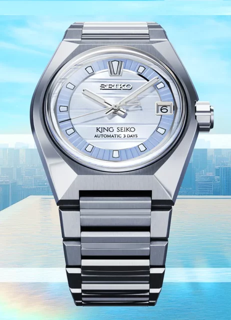 montre king seiko vanac SLA091 bleu glacier