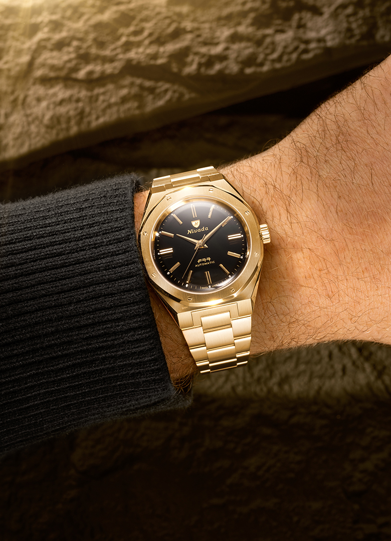 nivada grenchen f77 markII gold poignet